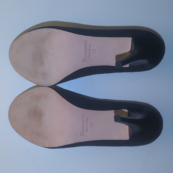 Faconnable black, suede 4inch heels - Picture 5 of 7